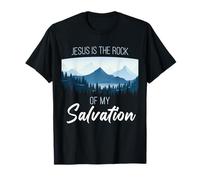 Jesus is The Rock of My Salvation - Christian Faith Verse Maglietta