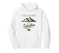 Jesus is The Rock of My Salvation - Psalm 62:6 Faith Verse Felpa con Cappuccio