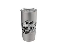 Jesus Is The Ultimate Deadlifter Bicchiere termico in acciaio inox doppia parete