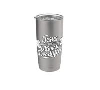 Jesus Is The Ultimate Deadlifter Bicchiere termico in acciaio inox doppia parete