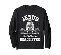 Jesus Is The Ultimate Deadlifter Christian Workout Maglia a Manica