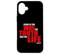 JESUS is the WAY the TRUTH and the LIFE - John 14:6 Bible Custodia per iPhone 16 Plus