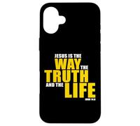 JESUS is the WAY the TRUTH and the LIFE - John 14:6 Bible Custodia per iPhone 16 Plus