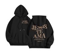 Jesus Jesus Te Ama Graphic Felpe con cappuccio alla moda per le donne Carino Christian Beach Pullover Maglioni Religioso Workou Sottile con cappuccio Estate Casual Abiti Preppy Trust In The Lord I