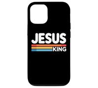 Jesus King Retro Christian Faith Bold Worship Tees and Decor Custodia per iPhone 12/12 Pro
