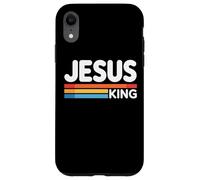 Jesus King Retro Christian Faith Bold Worship Tees and Decor Custodia per iPhone XR