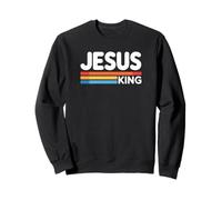 Jesus King Retro Christian Faith Bold Worship Tees And Decor Felpa