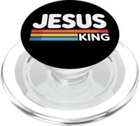 Jesus King Retro Christian Faith Bold Worship Tees and Decor PopSockets PopGrip per MagSafe