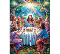 Jesus Last Supper with Disciples Puzzle 500 Pezzi Gioco Creativo Per Ragazzi Mitos Fantástico Intelligenza Educativa Rompicapo Idea Regalo Per Figlio A Natale E Compleanno 500 PCS