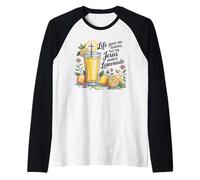 Jesus Lemonade Faith Quote Life Gave Me Lemons Christian Maglia con Maniche Raglan