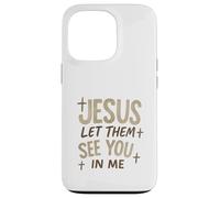 Jesus Let Them See You In Me Retro Christian Design Custodia per iPhone 13 Pro