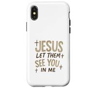 Jesus Let Them See You In Me Retro Christian Design Custodia per iPhone X/XS