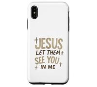 Jesus Let Them See You In Me Retro Christian Design Custodia per iPhone XS Max