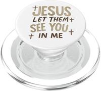 Jesus Let Them See You In Me Retro Christian Design PopSockets PopGrip per MagSafe