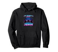 JESUS - LEVEL UP con Controller: VUOLE SOLO GIOCARE Felpa con Cappuccio