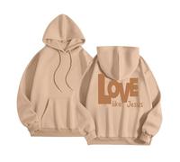 Jesus Love Like Jesus Felpe con cappuccio da donna alla moda a maniche lunghe Christian Backwoods Pullover con cappuccio Pray The Lord 2025 Grafica Girocollo Abiti Casual Autunno Paese Fede Dio