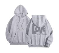 Jesus Love Like Jesus Felpe con cappuccio da donna alla moda a maniche lunghe Christian Backwoods Pullover con cappuccio Pray The Lord 2025 Grafica Girocollo Abiti Casual Autunno Paese Fede Dio