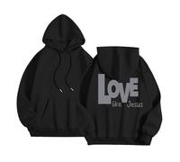 Jesus Love Like Jesus Felpe con cappuccio da donna alla moda a maniche lunghe Christian Backwoods Pullover con cappuccio Pray The Lord 2025 Grafica Girocollo Abiti Casual Autunno Paese Fede Dio