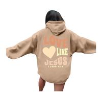 Jesus Love Like Jesus Felpe con cappuccio da donna moda cristiana con cappuccio Pullover felpe con cappuccio Faith Workou Anime Lettera Graphic Maglioni Cool God Pray The Lord Comfort Backwoods Trendy
