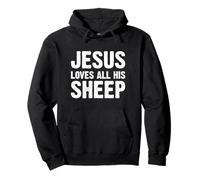 Jesus Loves all His Sheep Felpa con Cappuccio