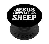 Jesus Loves All His Sheep PopSockets PopGrip Adesivo