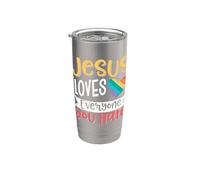 Jesus Loves Everyone You Hate Bicchiere termico in acciaio inox doppia parete