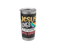 Jesus Loves Everyone You Hate Bicchiere termico in acciaio inox doppia parete