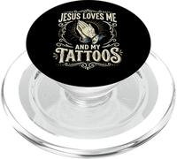 Jesus Loves Me And My Tattoos Inchiostrato PopSockets PopGrip per MagSafe