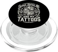 Jesus Loves Me And My Tattoos Inchiostrato PopSockets PopGrip per MagSafe