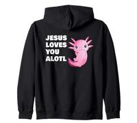 Jesus Loves You Alotl - Axolotl Christian Faith Adult & Kids Felpa con Cappuccio