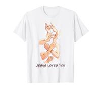 Jesus Loves You - American Sign Language Watercolor Maglietta