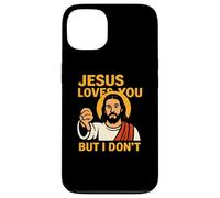 Jesus Loves You But I Don’t Funny Sarcastic Christian Humor Custodia per iPhone 13