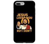 Jesus Loves You But I Don’t Funny Sarcastic Christian Humor Custodia per iPhone 7 Plus/8 Plus
