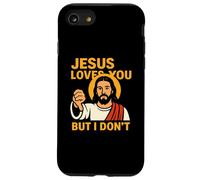 Jesus Loves You But I Don’t Funny Sarcastic Christian Humor Custodia per iPhone SE (2020) / 7/8