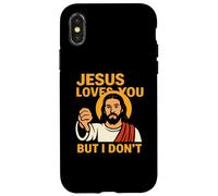 Jesus Loves You But I Don’t Funny Sarcastic Christian Humor Custodia per iPhone X/XS