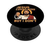 Jesus Loves You But I Don’t Funny Sarcastic Christian Humor PopSockets PopGrip Adesivo