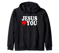 Jesus Loves You Christian Blessing Felpa con Cappuccio