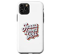 Jesus Loves You Retro Vintage Christian Men Women Kids Custodia per iPhone 11 Pro