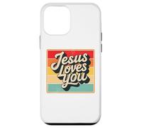 Jesus Loves You Retro Vintage Christian Men Women Kids Custodia per iPhone 12 mini