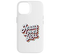 Jesus Loves You Retro Vintage Christian Men Women Kids Custodia per iPhone 14