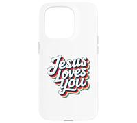 Jesus Loves You Retro Vintage Christian Men Women Kids Custodia per iPhone 15 Pro
