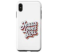Jesus Loves You Retro Vintage Christian Men Women Kids Custodia per iPhone XS Max