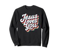 Jesus Loves You Retro Vintage Christian Men Women Kids Felpa