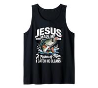 Jesus Made Me a Fisherman I Catch He Cleans Christian Bible Canotta
