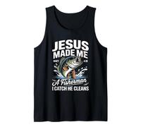 Jesus Made Me a Fisherman I Catch He Cleans Christian Bible Canotta