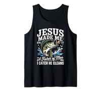 Jesus Made Me a Fisherman I Catch He Cleans Christian Bible Canotta
