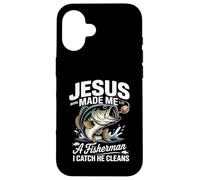Jesus Made Me a Fisherman I Catch He Cleans Christian Bible Custodia per iPhone 16