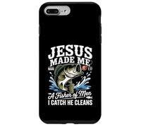 Jesus Made Me a Fisherman I Catch He Cleans Christian Bible Custodia per iPhone 7 Plus/8 Plus