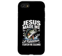 Jesus Made Me a Fisherman I Catch He Cleans Christian Bible Custodia per iPhone SE (2020) / 7 / 8