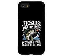 Jesus Made Me a Fisherman I Catch He Cleans Christian Bible Custodia per iPhone SE (2020) / 7 / 8
